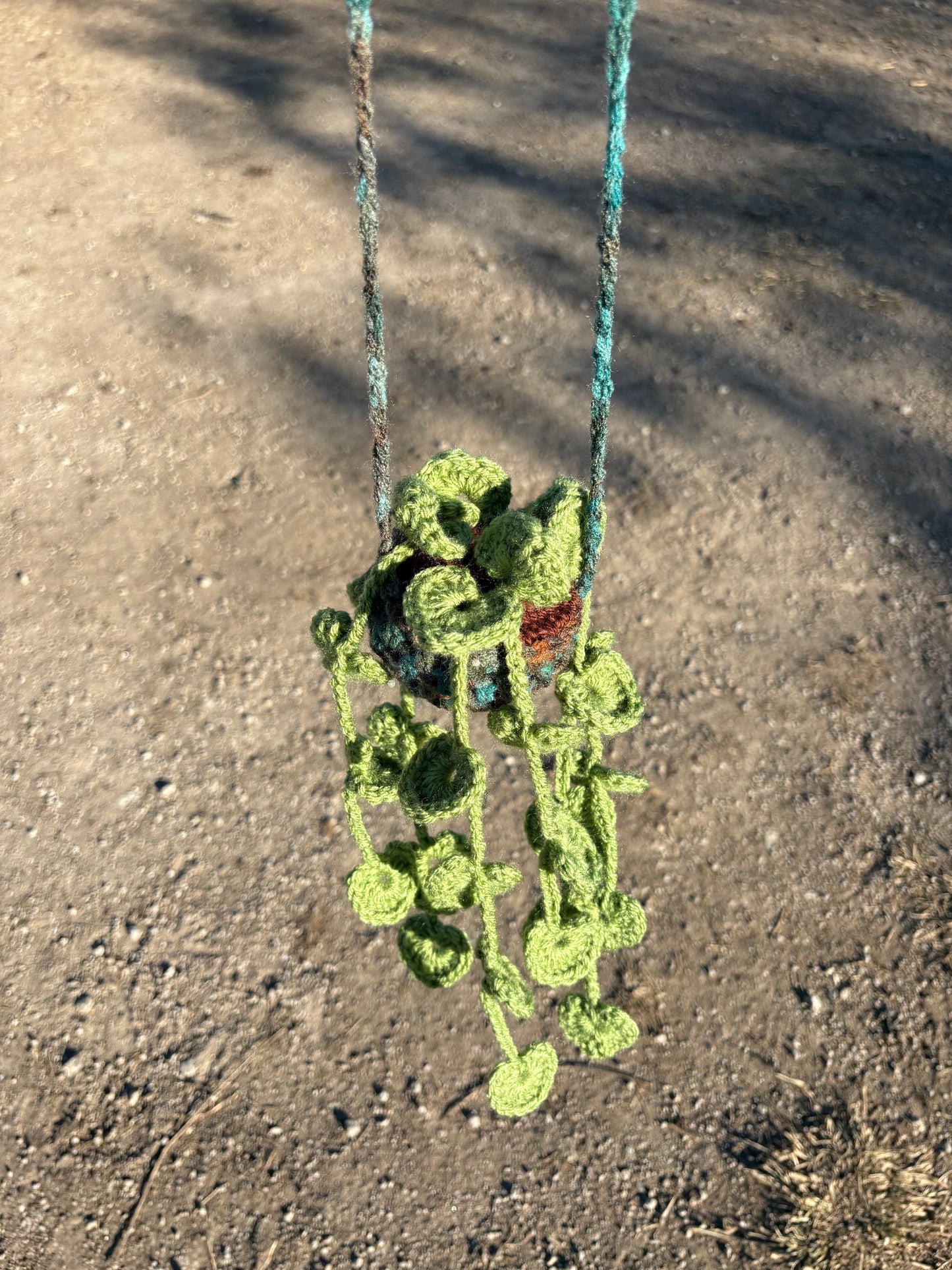 Car mirror hanging plant