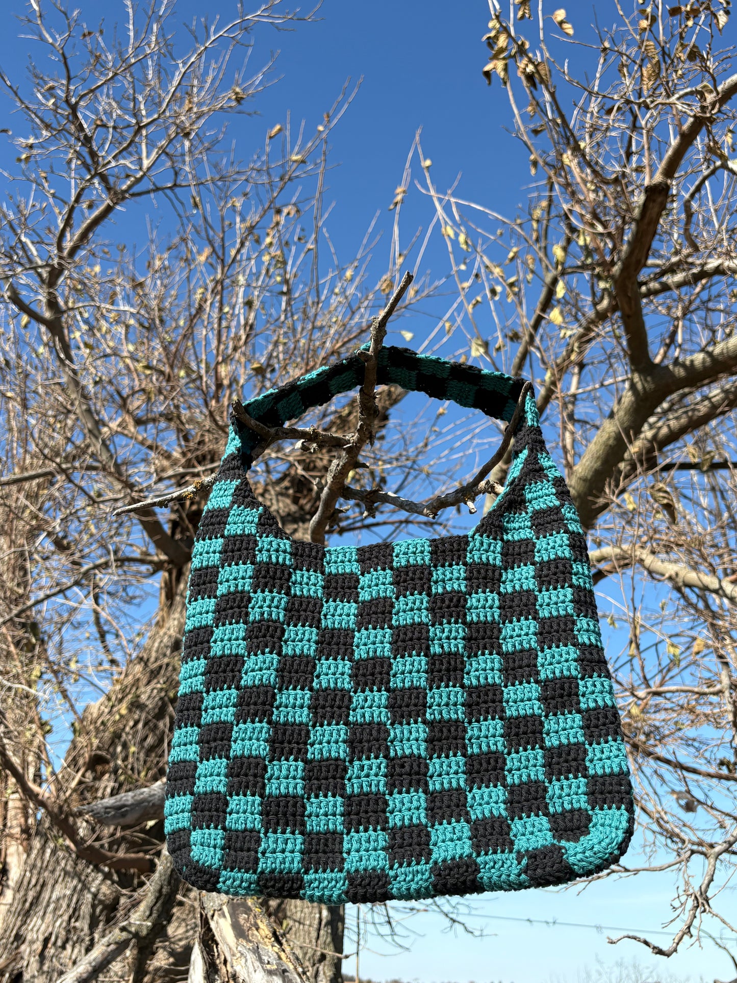 Checker tote bag