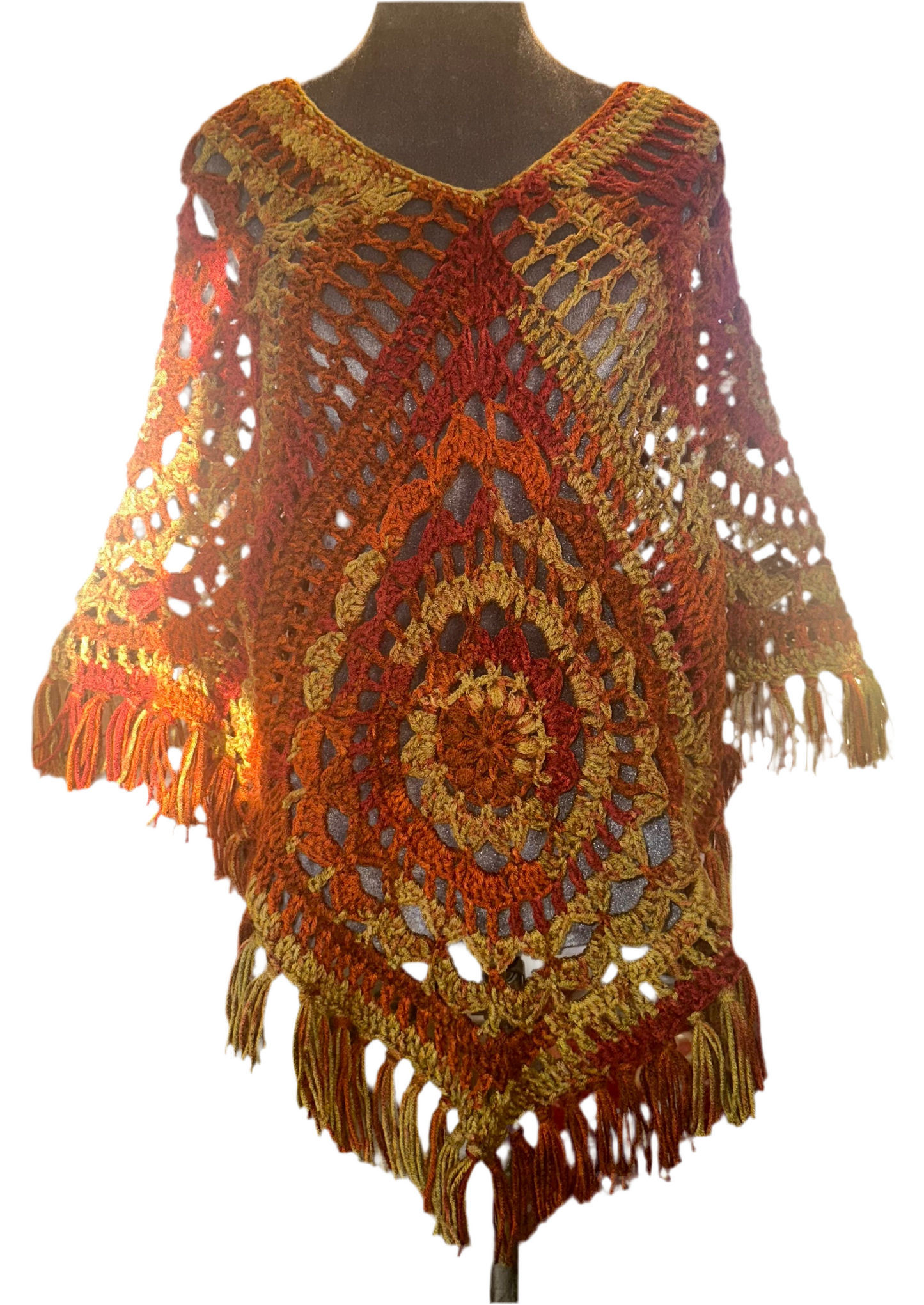 M/L mandala poncho
