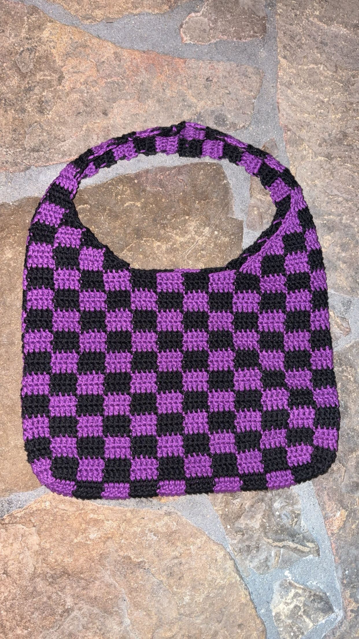 checker tote bag